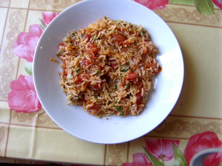 Thunfisch-Tomaten-Reispfanne