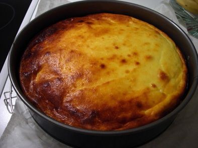 Gebackene Topfen-Pfirsich-Torte