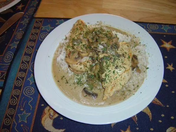 Honig-Huhn in Rum-Sauce
