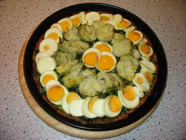 Artischocken-Ei-Torte