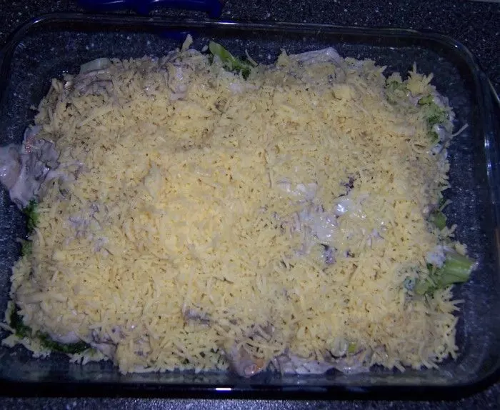 Überbackenes Putenschnitzel mit frischen Champignons und Broccol ...
