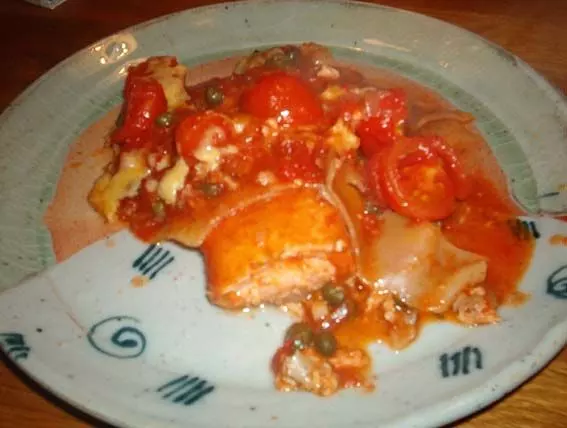 Fischlasagne mit Tomatensauce
