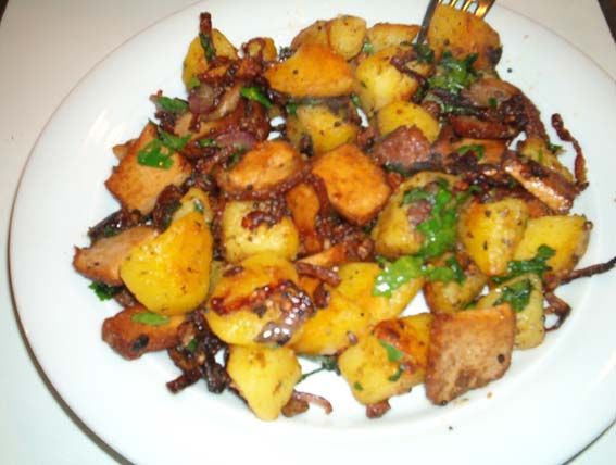 Kartoffel - Tofu - Pilzpfanne