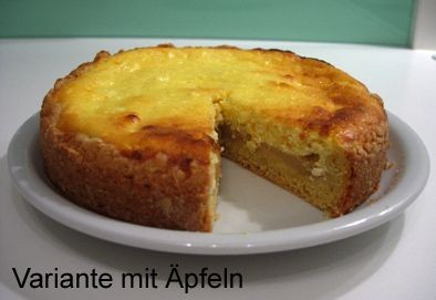 Gebackene Topfen-Pfirsich-Torte