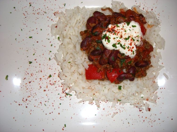 Chili con Carne mit Reis