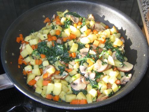 Kochen für 1 Person: Kartoffel-Gemüse-Pfanne