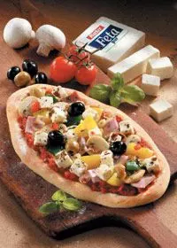 Pizzafladen "Mykonos" mit Feta & Oliven