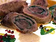 Schweinsrouladen mit Risotto-Füllung
