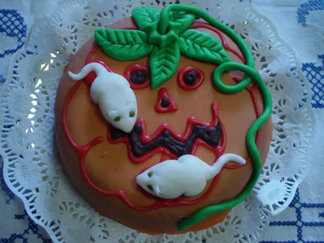 Halloween Kürbis Kuchen