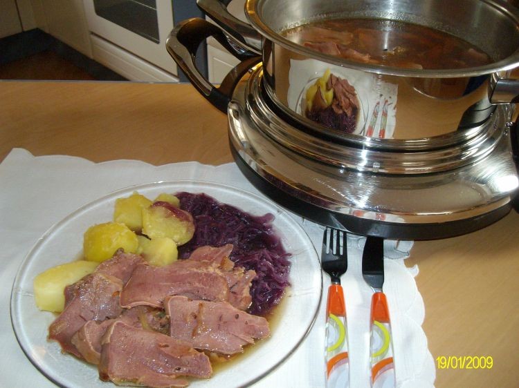 Gepökelte "deftige" Schweinezunge Kochmeister Rezept