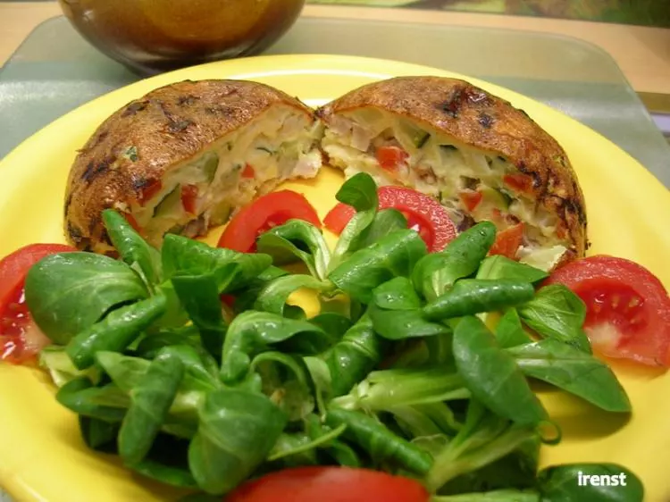 Tomaten-Zucchini-Flan