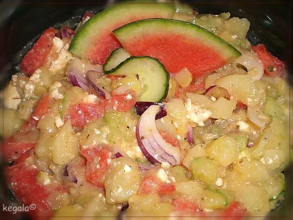Kartoffelsalat mit Melone