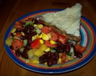 Paprika - Schafskäse - Salat