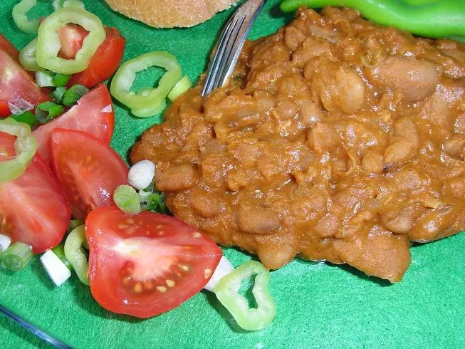Gebackene-Currypulver-weiße-Bohnen