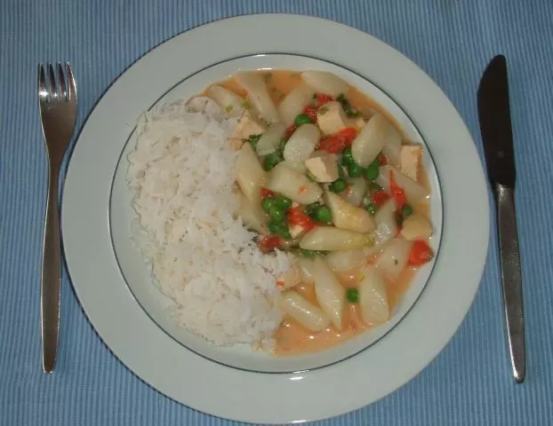 Spargel-Hähnchen-Ragout