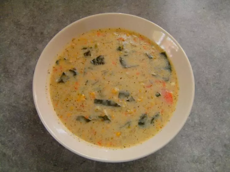 Mais-Spinat-Suppe 