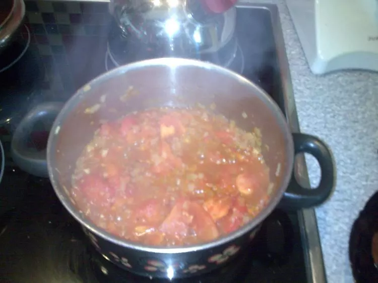 Fleischwurst in Tomatensauce