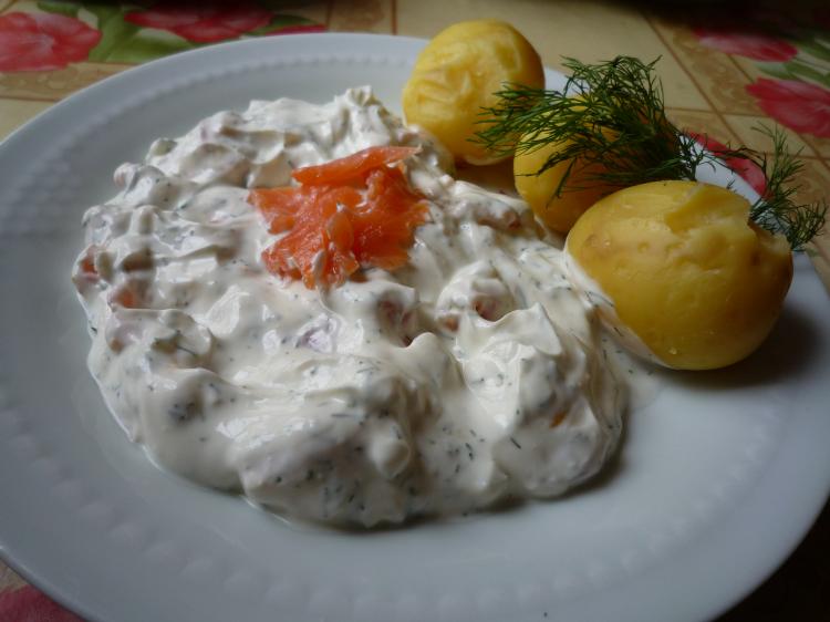 Pellkartoffeln mit Lachsremoulade | Kochmeister Rezept