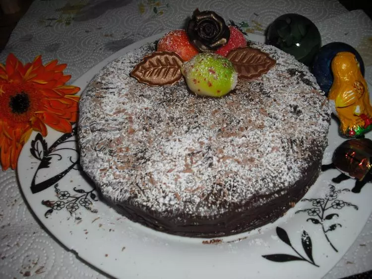 Schoko Kirschmarzipan Torte