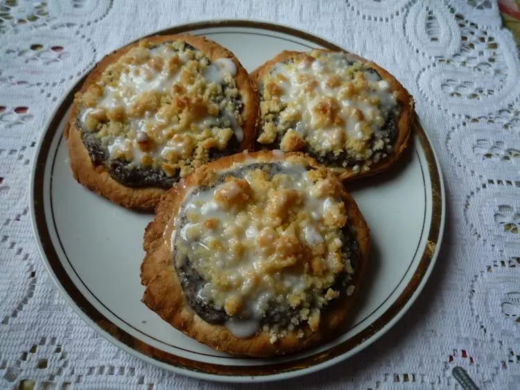 Mohntaler mit Orangenstreuseln