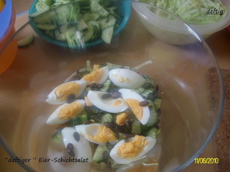 "deftiger" Eier-Schichtsalat 