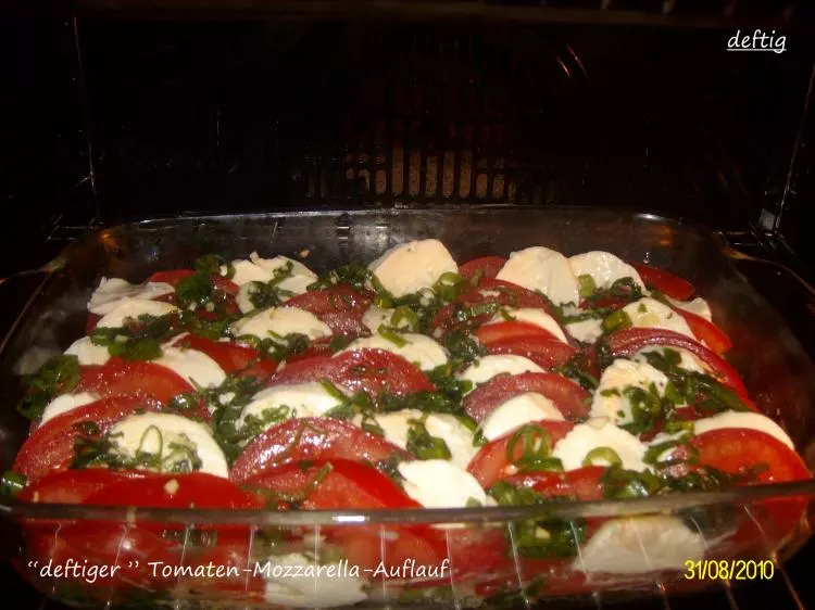 Tomaten-Mozzarella-Auflauf "deftig"