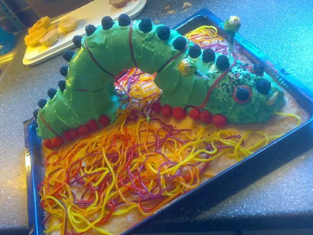 Caterpillar Birthday Cake