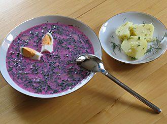 Kalte litauische Suppe (Chlodnik)