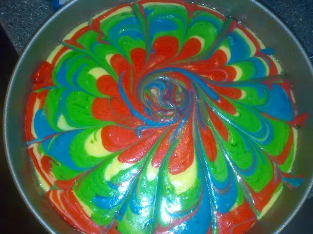 Regenbogen -Kuchen