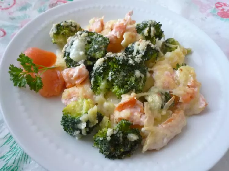 Broccoli - Lachs - Gratin