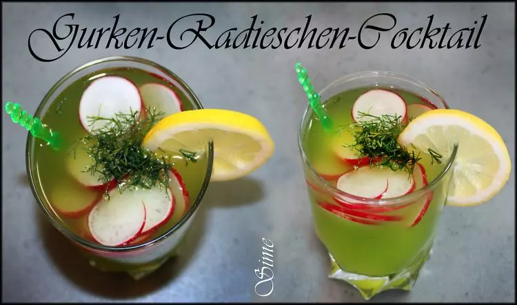 Klarer Gurken-Radieschen-Cocktail
