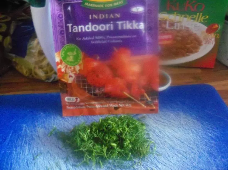 Tandoori Chicken mit Kartoffelplätzchen