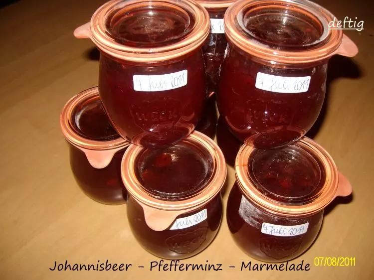 Johannisbeer-Pfefferminz-Marmelade