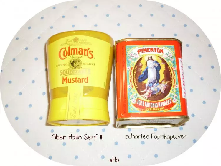 Scharfe Frikadellen mit Colman`s Mustard -Senf
