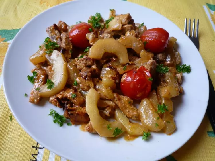 Schmorgurken-Gyros-Pfanne