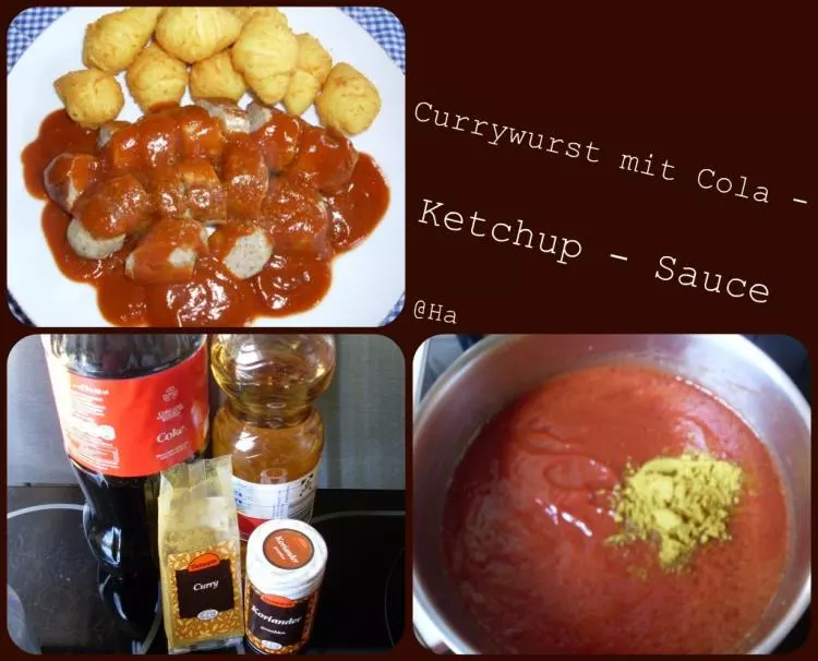 Currywurst  mit Cola-Ketchup-Sauce