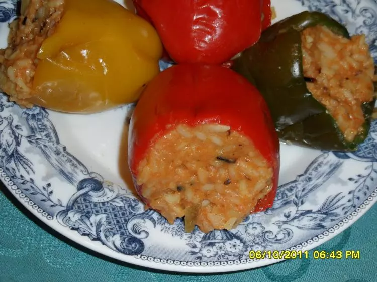 Gefüllte Paprika, vegetarische Variation