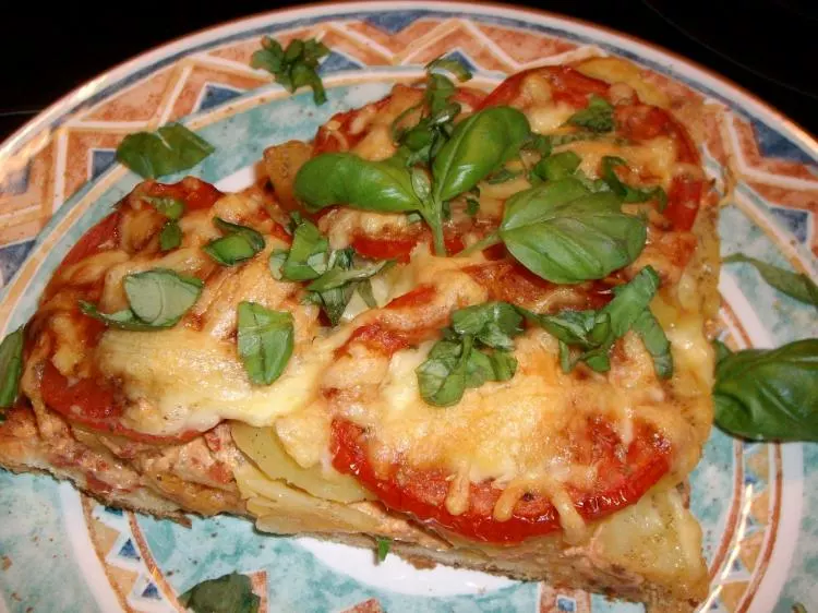 Vegetarische Kartoffel-Pizza
