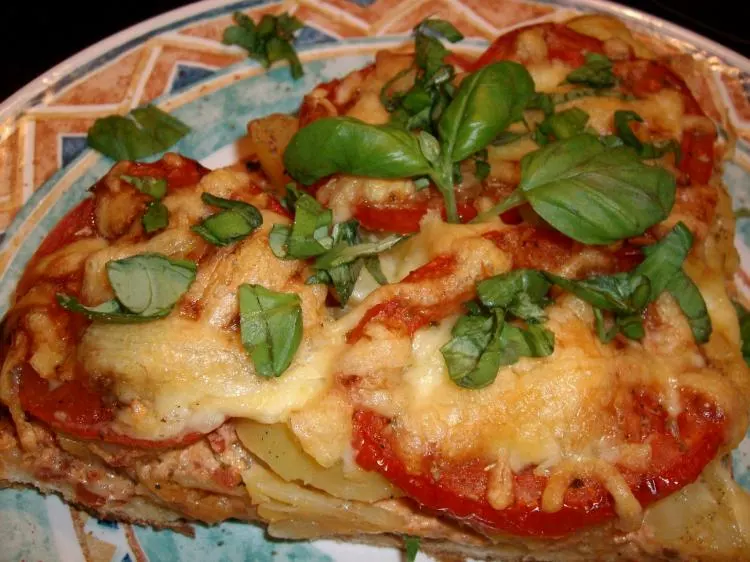 Vegetarische Kartoffel-Pizza