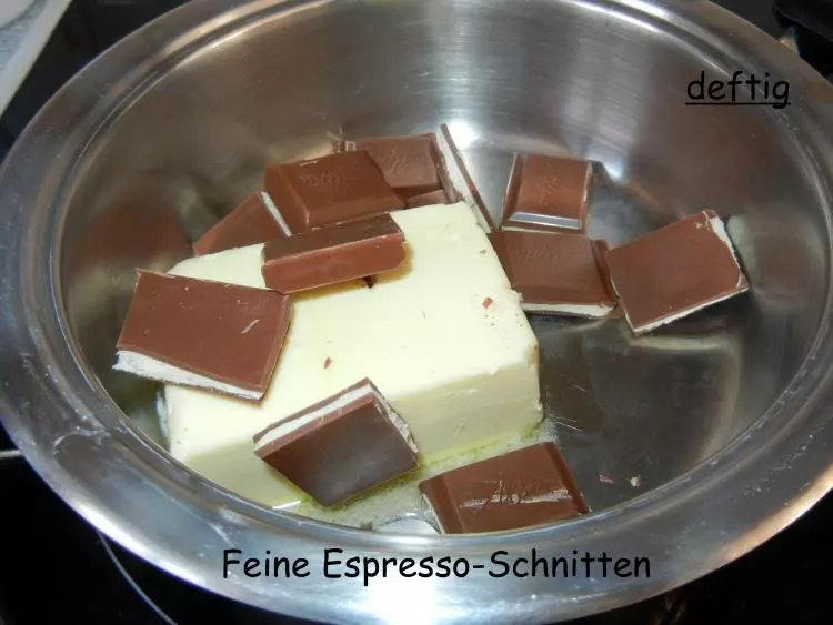 Feine Espresso-Schnitten