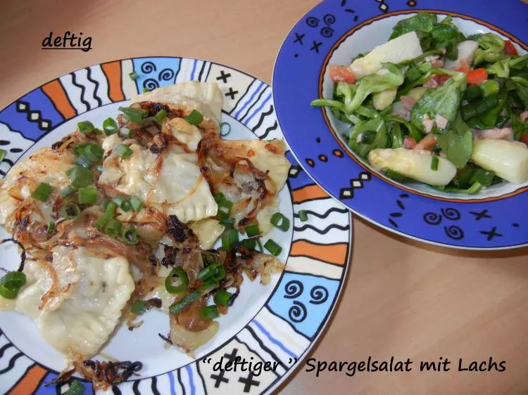 "deftiger" Spargelsalat mit Lachs