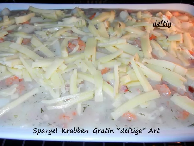 Spargel-Krabben-Gratin "deftige" Art
