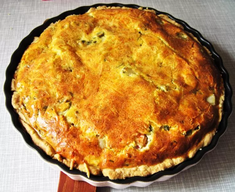 Spargel-Garnelen-Quiche