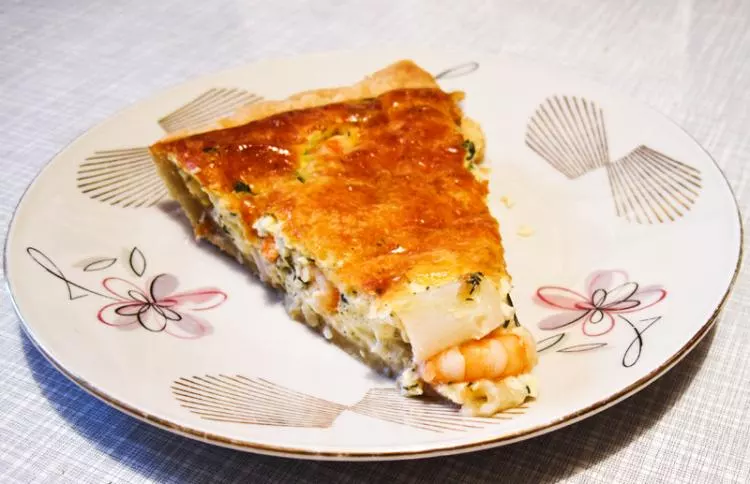 Spargel-Garnelen-Quiche