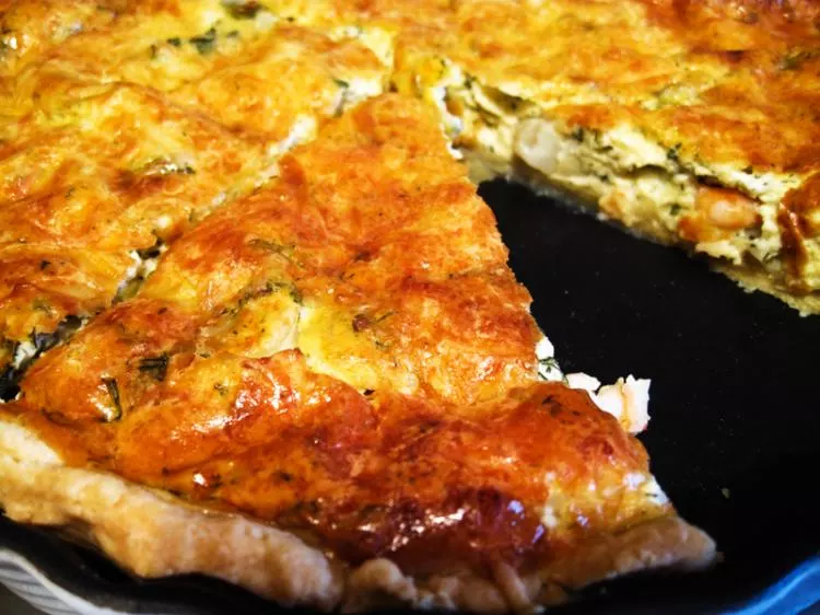 Spargel-Garnelen-Quiche