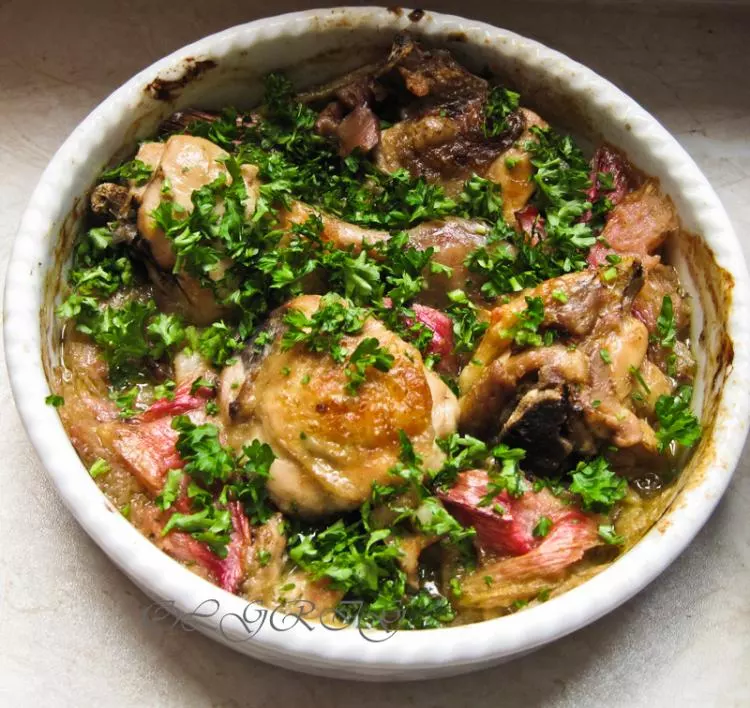 Hähnchen mit Rhabarber