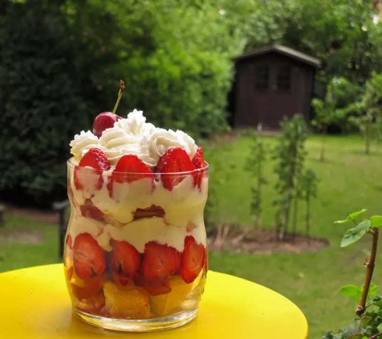 Rhabarber - Erdbeer - Trifle