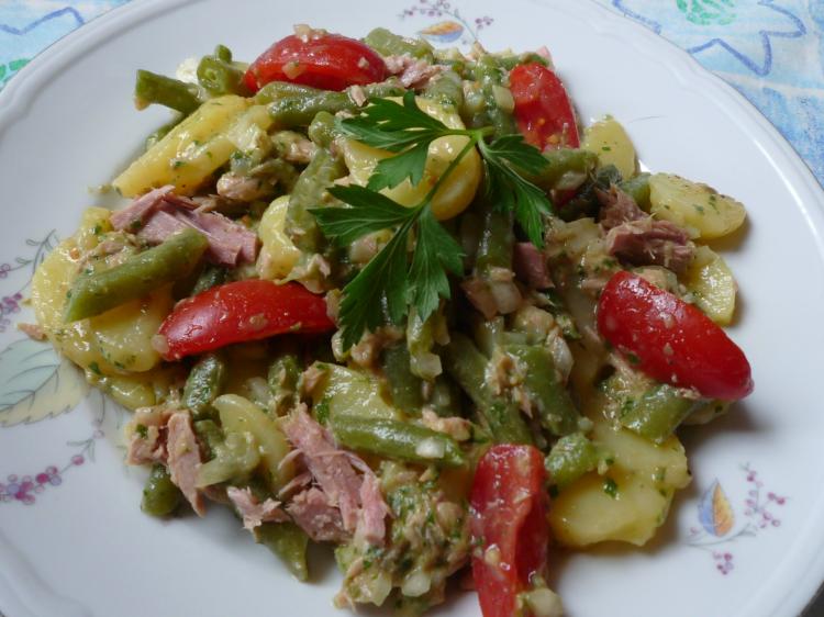 Bohnensalat mit Thunfisch und Kartoffeln | Kochmeister Rezept
