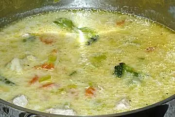 Bunte Geflügel Käsesuppe