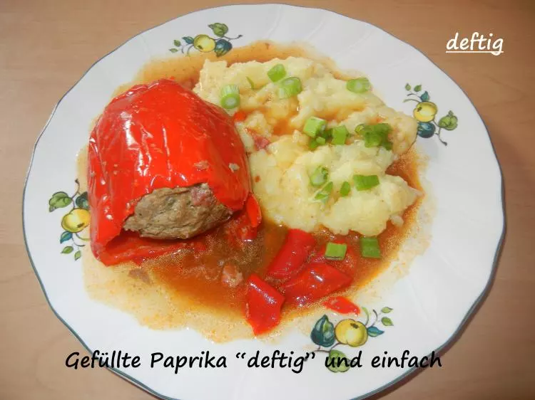gefüllte Paprikaschoten  "deftig" und einfach